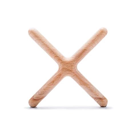 Islandoffer Premium Wood Cross Shape Trivet for Hot Dishes Pot Pan Plate Teapot Coffee Pot Cover