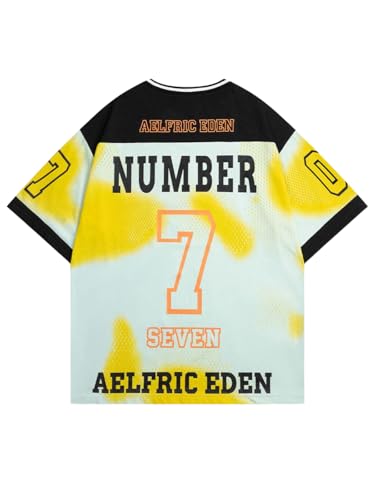 Aelfric Eden Oversized Contrast Color Jersey Shirts Graphic Tee Printed Casual Unisex Tshirts Streetwear Summer Top2