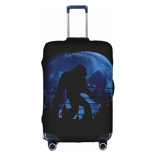 Travel Luggage Cover Moon Bigfoot Trees Fashion Washable Baggage Suitcase Protector Fit For Luggage Large