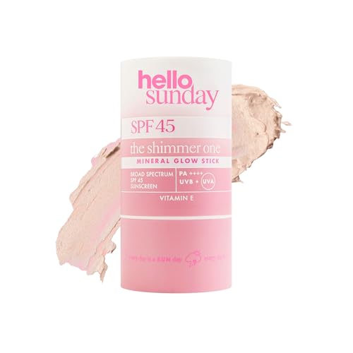 Hello Sunday The Shimmer One Mineral Glow Stick SPF45 with Hyaluronic Acid | Hydrating & Nourishing Sun Stick for Face & Body | Water Resistant | UVA & UVB Protection | 50ml