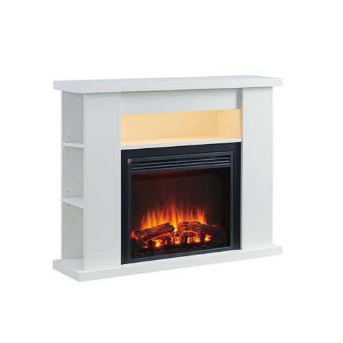 Camino Elettrico Balderia Ida - Effetto Fiamma 3D, 1800W, Telecomando, Bianco - Foto 5