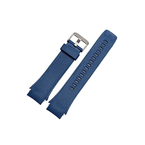 Bracelet de montre 20 mm bleu en silicone souple pour Huawei Watch 2