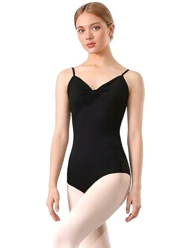 Léotard de ballet femme noir pour entraînement de danse