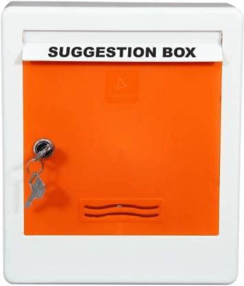 Aura Plast All in 1 Multipurpose Letter Box/Suggestion Box/Complaint Box/Donation Box with Lock Table Top or Wall Mounted- Orange Color-image-11