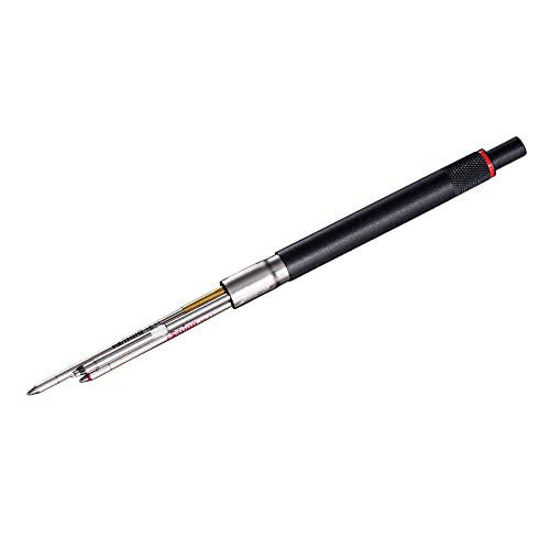 Rotring 600 3-in-1 Multicolour Pen and Mechanical Pencil Black & Red Ballpoint Pen Tips 1 Mechanical Pencil Tip (0.5mm) Silver Barrel