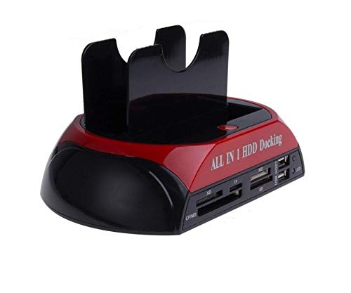 2.5 3.5 Inch IDE SATA Docking Station USB 2.0 Dual HDD Hard Drive Disk Backup Clone