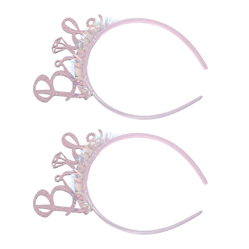 Bandeaux pour coiffures de mariage 2 pièces blanc avec lettrage Bride pour mariée