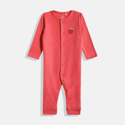 Image of Mothercare Sleepsuit Sleeveless Cotton Apple Print Pack of 5 Multicolour