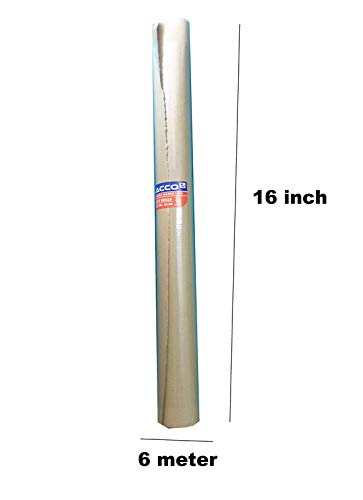 advancedestore Covers Book & Notebook Cover Binding Roll Combo pack of 1 Pieces Brown Roll, 16 inch x 6 Meter+0.5 INCH TAPE FREE 1