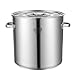 Barm Pentola per brodo, pentola per zuppa Profonda in Acciaio Inossidabile Spessa per Uso Commerciale, con Coperchio, per fornello a Gas/fornello a induzione (12-140 l) (Dimensioni: 80 l)