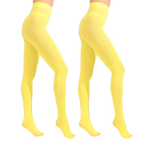 Image of Paralinda 2 Pairs Women's Solid Color Tights 80D, Soft Opaque Microfiber Tights