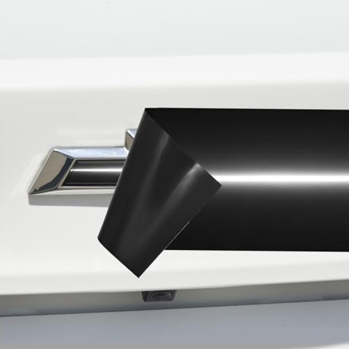 Image of Compatible with 11.8 inch x 4 inch Bowtie Emblem Wrap Kit for Chevy Logo Overlay Vinyl Wrap with Spatula and Cutter 3 Pcs Glossy Black