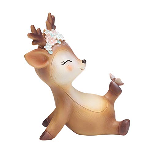 VOSAREA Rentier Figur Elch Hirsch Figur Weihnachten Tierfigur Dekofigur...