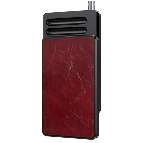 Image of 8 Compartment Organize Box with Built in Alloy Straw, Red Black Storage Box, 3.15 x 2 x 0.32 Inches