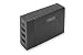 Produktbild DIGITUS 4-Port Universal USB Ladegerät, Ladeadapter, 1x USB Typ-C, 3X USB A, Power Delivery 2.0, EU-Netzstecker, Sicherheits-Schutzfunktionen, Schwarz