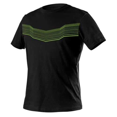 NEO TOOLS T-shirt de travail robuste Premium Pro à manches courtes de qualité supérieure - Taille S à XXXL - 100 % coton jersey simple - 180 g/m² - Conforme à la norme EN ISO 13688:2013, Noir , XL