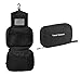 Borsa da viaggio borsa da toilette con gancio per appendere, borsa da toilette per cosmetici idrorepellente (Black)