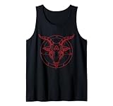 Pentagram Goat Head Baphomet Satanic Witchcraft Design Tank Top