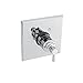 Newport Brass 3-1664TS/01 Astaire Collection Single Handle Square Thermostatic Valve Trim with Metal Cross, Forever Brass