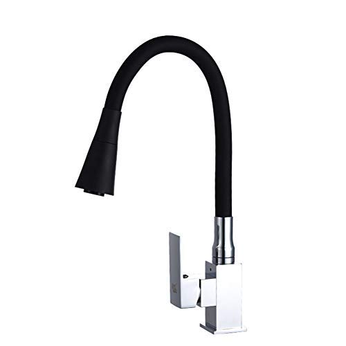 Faucet Square hot and Cold Water Mixing Kitchen Faucet Universal Tube