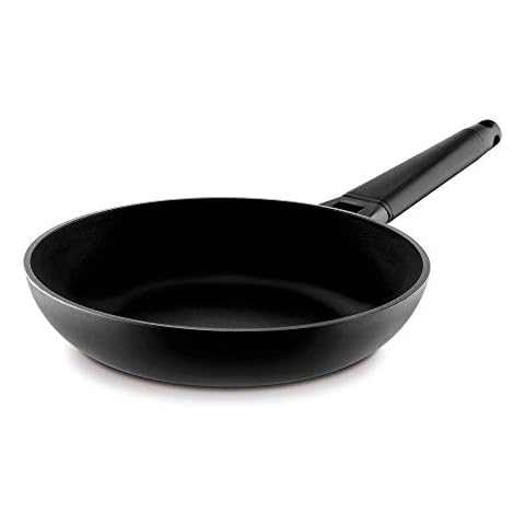 Castey Frying Pan with Removable Handle, 24 cm, Cast Aluminium, Black, 30 x 24 x 5.5 cm Cover