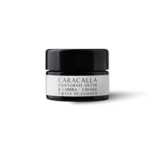 Crema contorno occhi antirughe con Burro di Karité, Vitamina E, Olio di Enothera, Olio di Argan, Rosa Mosqueta, Bava di Lumaca, Caviale - Contorno occhi idratante Made in Italy 15 ml CARACALLA