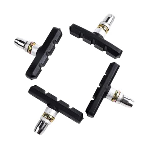 Meghna 2 Pairs V Bike Brake Pads Set with Hex Nut and Shims Bicycle Brake Blocks For MTB Road Bike 60mm Cover