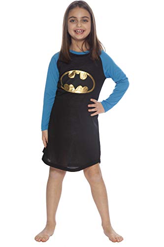 DC Comics Girls 'Batman Batgirl Gold Foil' Pajama Gown, Black, 4/53