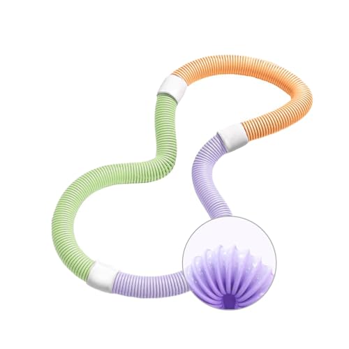 YOGAGA【2025秋革新・一体ロック、外れても再接続】第2世代 ソフトフラフープ ダイエット用 人気,密閉一体型PVC 静音設計 お腹周りダイエット器具 腰に優しい 肌を挟まない 柔らかいスプリング 折りたたみ式 ポータブル 油っぽくなく 水洗い可能