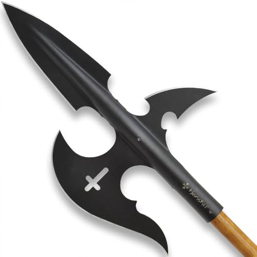 Honshu Halberd Spear | High Carbon Steel | Black Oxide Coating