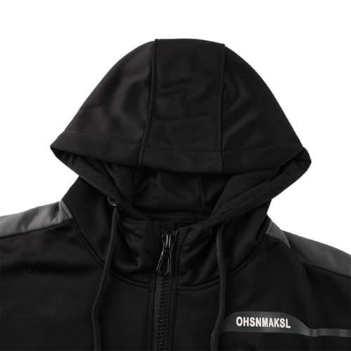 Image of OHSNMAKSL Hoodies for Men sherpa Warm Fleece Hoodie Jacket Sweatshirt Full Zip Sport Workout Coats