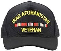 Artisan Owl United States Iraq Afghanistan Veteran Emblem Patch Hat – Adjustable Baseball Cap (Black)