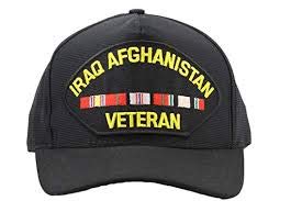 Artisan Owl United States Iraq Afghanistan Veteran Emblem Patch Hat – Adjustable Baseball Cap (Black)