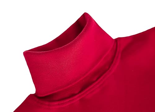 Image of Lilax Girls' Basic Long Sleeve Turtleneck Cotton T-Shirt