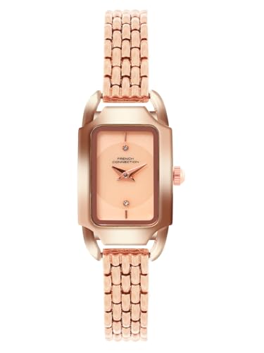 Image of French Connection Opessence Analog Rose Rectangle Dial Watch for Women-FCN0177RGM