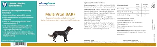 almapharm MultiVital Barf | 250 g | Ergänzungsfuttermittel für Hunde | Enthält Magnesium sowie wichtige Spurenelemente und Vitamine
