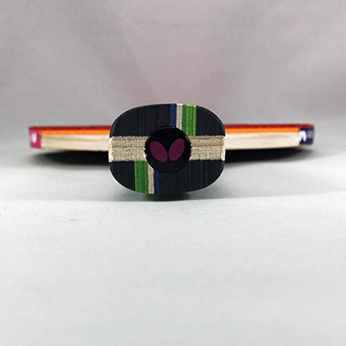 Butterfly RDJ Cs1 ITTF Approved Ping Pong Paddle Great Spin Speed & Control Wood Table Tennis Racket - Red and Black