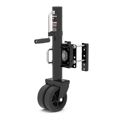 TOWKING 2000 lbs Upgraded Boat Trailer Jack 10 Lift Bolt On Trailer Jack for RV Boat and More Black