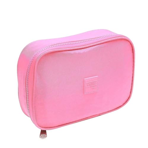 Estojo Penal Escolar YEPP Estilo Nécessaire Quadrado Grande Unissex (ROSA CLARO)