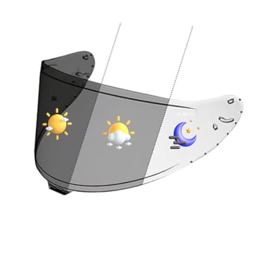 Image of PSLER Photochromic Shatterproof Helmet Visor for RF1400 X15 CWR-F2R NXR2 Z8 | Impact-Resistant ,UV400 Protection, Motorcycle Tinted Face Shield for RF1400 X15 CWR-F2R NXR2 Z8,Visor Replacement