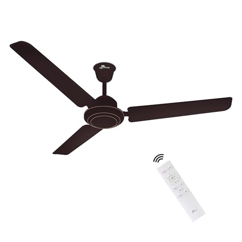 Signature MORPHEUS 1200 MM BLDC Ceiling Fan With Remote | 60% Energy Savings | BEE 5 Star Rated Energy Efficiency| 2 Year Warranty [Velvet Brown]