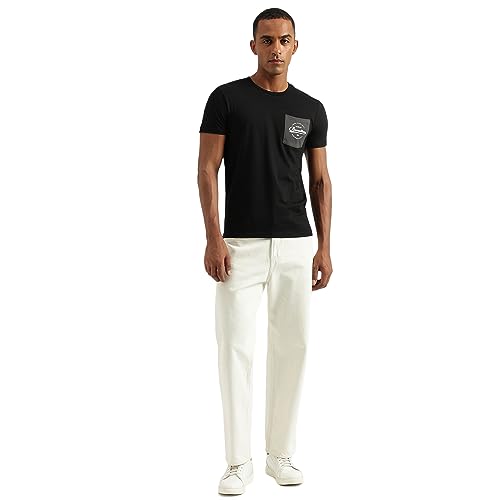 Image of UNITED COLORS OF BENETTON Men's Cotton Solid Regular Fit T-Shirt