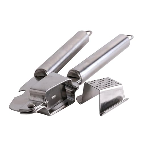 Pssopp Knoblicpaste Mühelosen Quetschen, Dauerhafter Manuell Gebogenes Werkzeug Edelstahl -Knoblauchpresse für Küche, Kompaktes Tragbares Wesentliches Mincer -Utensil