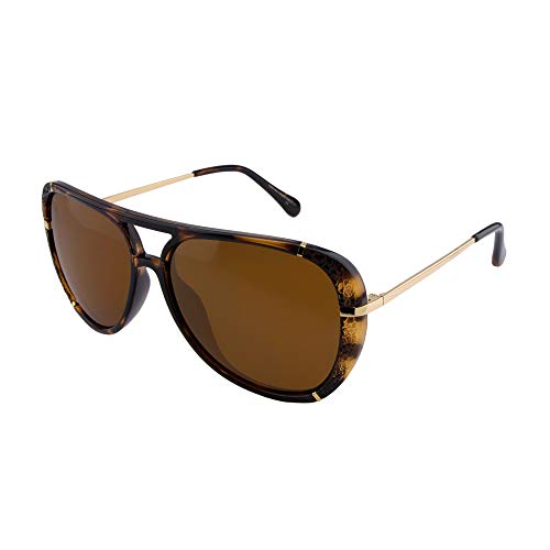 ActiveSol DIONE | Gafas de sol polarizadas señora | Gafas de piloto glamour estilo retro: grandes | polarizadas | Protección UV del 100 % | Sol y playa | 26 g (Marrón-demi) Cover