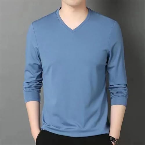 Dcvmvmn Men's Winter Casual V Neck Long Sleeve Warm Sweater Solid Color Loose Pullover Sweater4