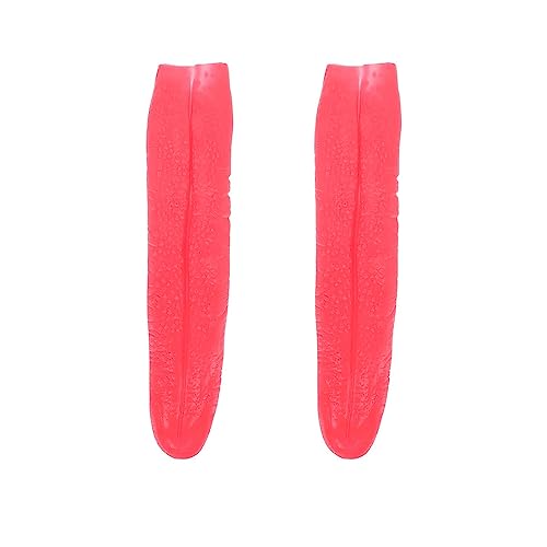 BinaryABC Halloween Fake Tongue,Long Rubber Tongue,Horrible Trick Props,Hallowee Costume Cosplay Party Accessory,2PCS