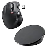 【傾斜調整ディスクパッドセット】 エレコム マウス ワイヤレス (レシーバー付属) トラックボール 左手用 6ボタン ブラック M-XT4DRBK