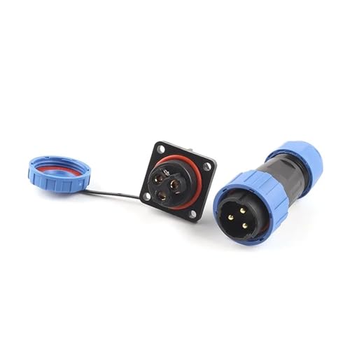 Conector de aviación LP/SP20 macho y hembra de 7 pines, formato cuadrado sin soldadura