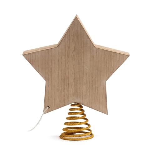 DEMDACO Lit Star Nativity Tree Topper - Glowing Gold Accented Wooden Star for Beautiful Holiday Charm - Christmas Tree Topper - Warm LED Shadow Box - Cutout Nativity Scene by DEMDACO - Image 4