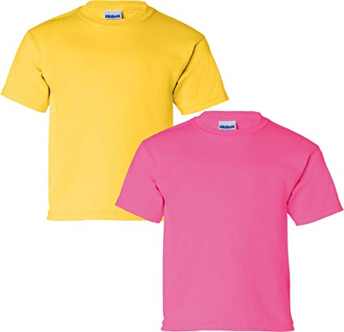 T-shirt enfant en coton Gildan lot de 2 marguerite et heliconia taille L